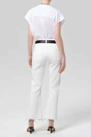 Citizens of Humanity Goldie Raw Hem Pant - Soft White | Thumbnail 2 Citizens of Humanity Goldie Raw Hem Pant - Soft White | Thumbnail 2