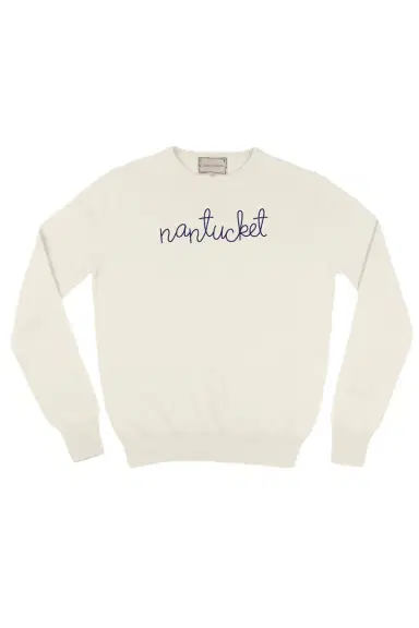 LINGUA FRANCA Nantucket Crewneck | Thumbnail 1 LINGUA FRANCA Nantucket Crewneck | Thumbnail 1