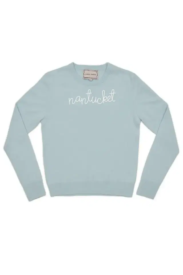 LINGUA FRANCA Nantucket Crewneck - Deep Seafoam