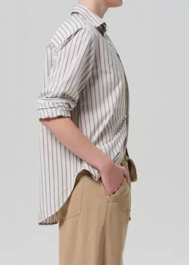 Citizens of Humanity Shay Shirt - Alabaster Stripe | Thumbnail 5