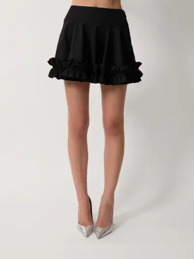Aknvas The Kirsten skorts in black tech taffeta | Thumbnail 1 Aknvas The Kirsten skorts in black tech taffeta | Thumbnail 1