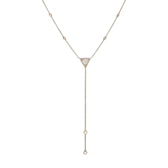 Messika Messika Cravate Thea 18K Rose Gold Diamond Lariat Necklace by The Solist