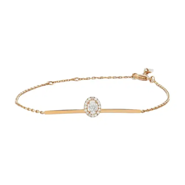 Messika Messika Glam'Azone 18K Rose Gold Diamond Chain Bracelet by The Solist