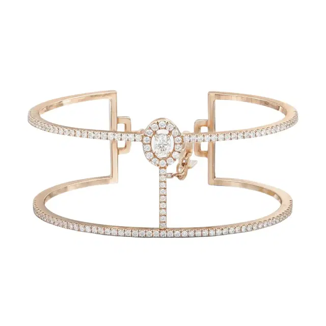 Messika Messika Glam'Azone 18K Rose Gold Diamond Cuff Bracelet by The Solist