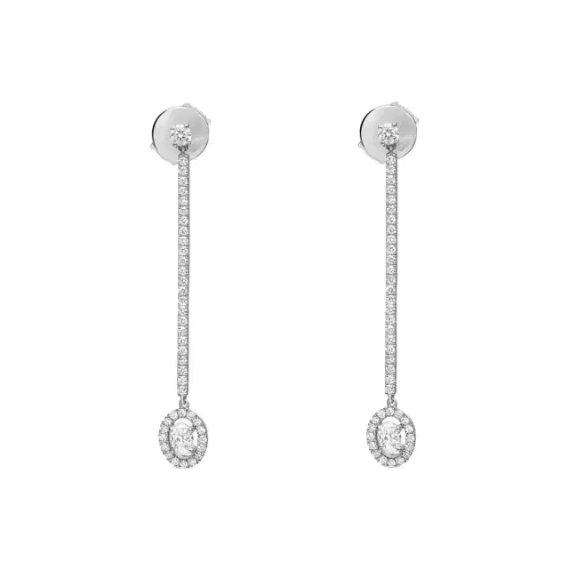 Messika Messika Glam'Azone 18K White Gold Diamond Drop Earrings by The Solist