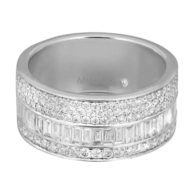Messika Messika Liz 18K White Gold Diamond Band Ring Sz. 6.25 by The Solist