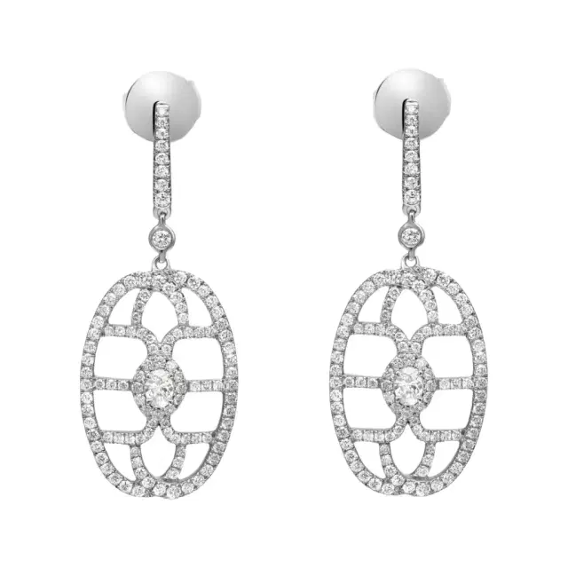 Messika Messika New Amazone 18K White Gold Diamond Drop Earrings by The Solist