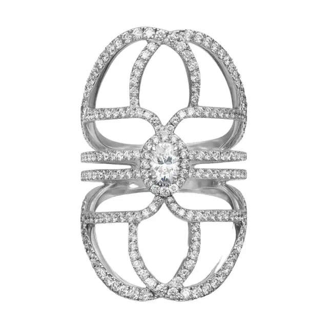 Messika Messika New Amazone 18K White Gold Diamond Statement Ring Sz. 6.75 by The Solist