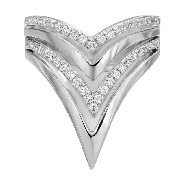 Messika Messika Queen V 18K White Gold Diamond Ring Sz. 6 by The Solist
