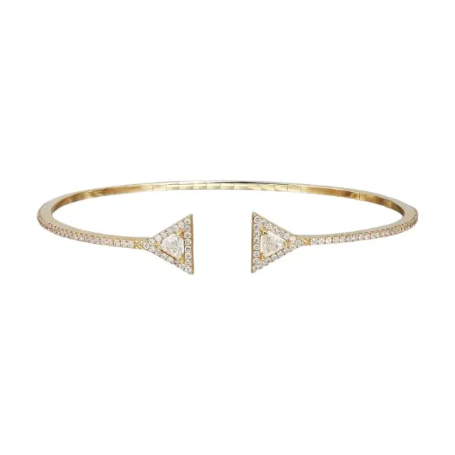 Messika Messika Thea Skinny 18K Yellow Gold Diamond Cuff Bracelet by The Solist