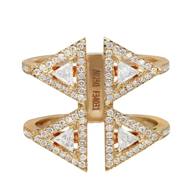 Messika Messika Thea Toi & Moi 18K Yellow Gold Diamond Double Ring Sz. 7 by The Solist