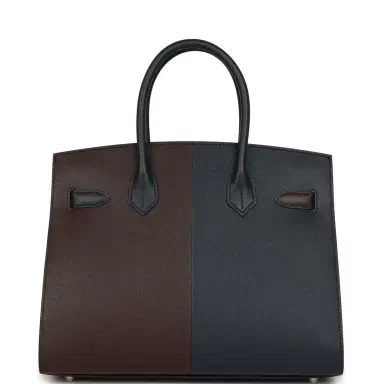 HERMÈS Hermes Casaque Birkin Sellier 30 Rouge Sellier and Bleu Indigo Epsom Palladium Hardware | Thumbnail 4 HERMÈS Hermes Casaque Birkin Sellier 30 Rouge Sellier and Bleu Indigo Epsom Palladium Hardware | Thumbnail 4