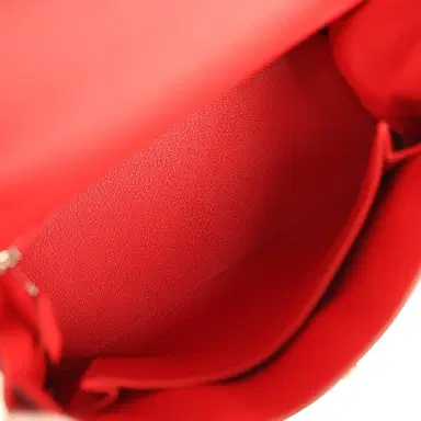 HERMÈS Hermes Kelly Retourne 25 Rouge Radieux Togo Palladium Hardware | Thumbnail 8