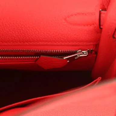 HERMÈS Hermes Kelly Retourne 25 Rouge Radieux Togo Palladium Hardware | Thumbnail 9