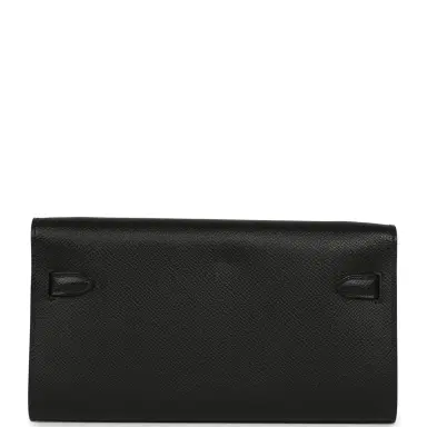 HERMÈS Hermes Kelly Wallet To Go Black Epsom Gold Hardware | Thumbnail 5