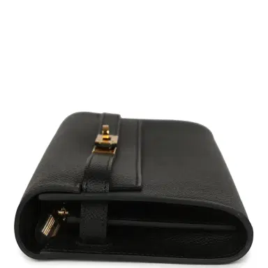 HERMÈS Hermes Kelly Wallet To Go Black Epsom Gold Hardware | Thumbnail 6