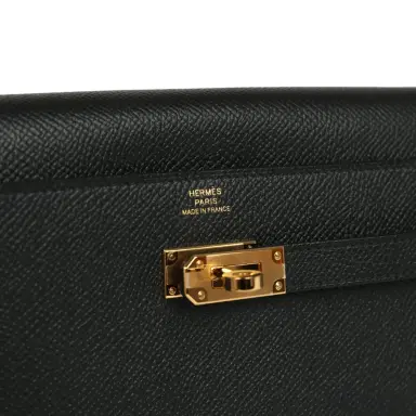 HERMÈS Hermes Kelly Wallet To Go Black Epsom Gold Hardware | Thumbnail 7