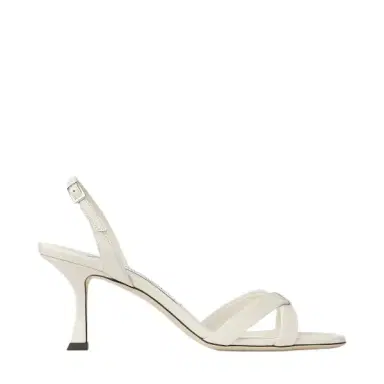 Jimmy Choo Elsy 70 Latte Nappa Leather Crossover Slingback | Thumbnail 1