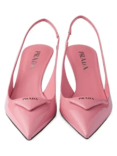 Prada Women's Patent Leather 55MM Slingback Pumps - Pink | Thumbnail 4
