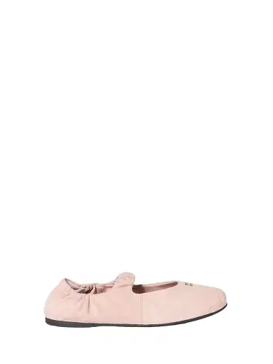 Miu Miu Women's Ruches Suede Ballerinas - Pink - Size 9 | Thumbnail 1