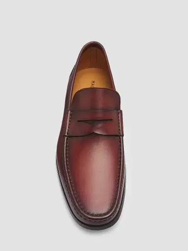 Magnanni Men's Gentry Leather Penny Loafers - Cognac | Thumbnail 5