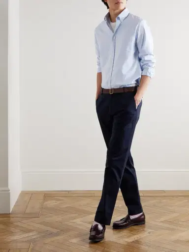Sunspel Button-Down Collar Cotton Oxford Shirt | Thumbnail 2