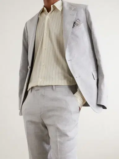 MR P. Straight-Leg Linen and Wool-Blend Suit Trousers - Men | Thumbnail 5 MR P. Straight-Leg Linen and Wool-Blend Suit Trousers - Men | Thumbnail 5