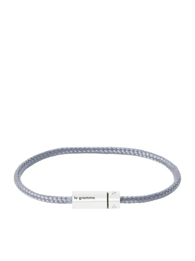 LE GRAMME 5G Sterling Silver Woven Bracelet - Men