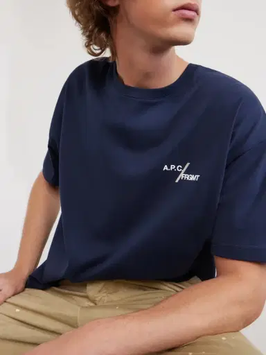 A.P.C. Fragment Logo-Print Cotton-Jersey T-Shirt - Men | Thumbnail 5 A.P.C. Fragment Logo-Print Cotton-Jersey T-Shirt - Men | Thumbnail 5