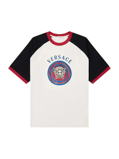 Versace Logo-Print Cotton-Jersey T-Shirt - Men | Thumbnail 1 Versace Logo-Print Cotton-Jersey T-Shirt - Men | Thumbnail 1