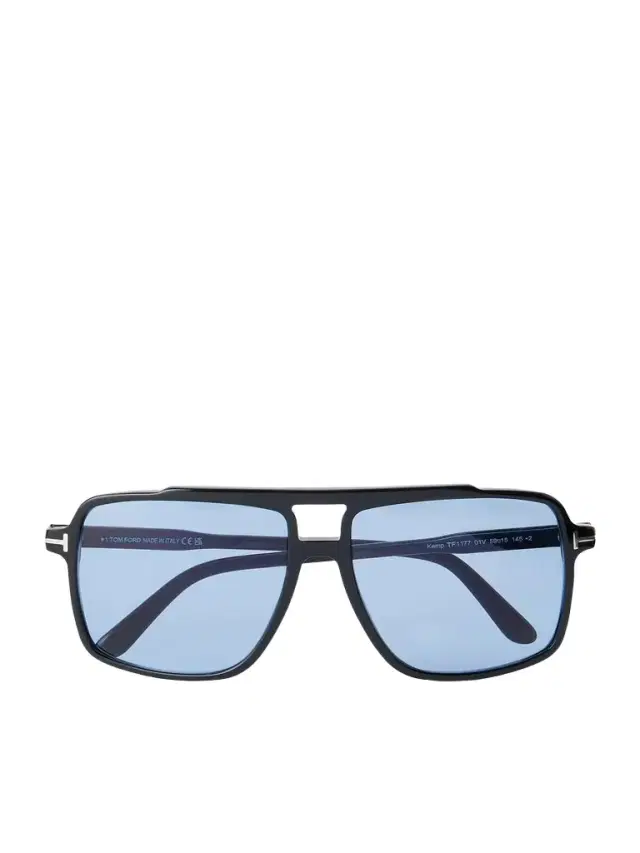 Kemp Aviator-Style Acetate Sunglasses - Men