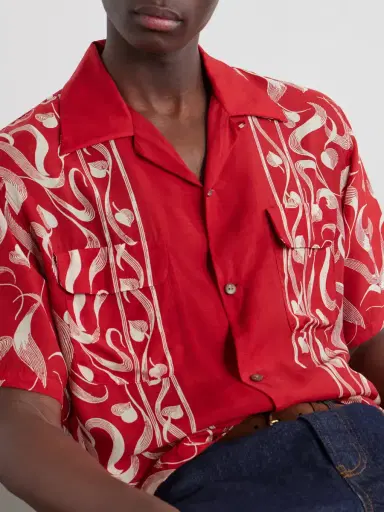 KAPITAL Camp-Collar Printed Woven Shirt - Men | Thumbnail 5