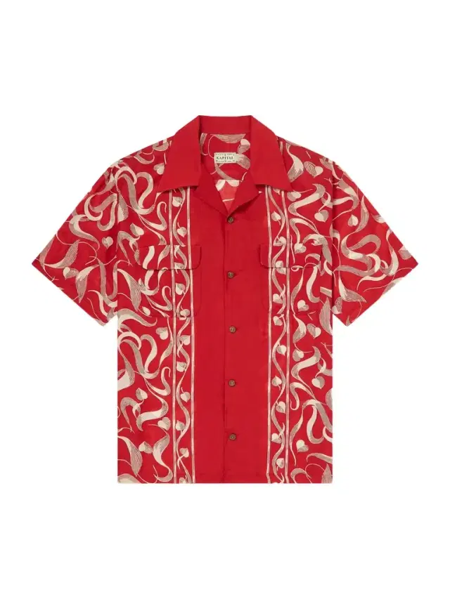 KAPITAL Camp-Collar Printed Woven Shirt - Men