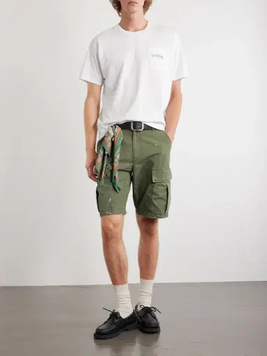 Cherry Los Angeles Camouflage Paint-splattered Cargo Straight-leg Shorts - Men | Thumbnail 2