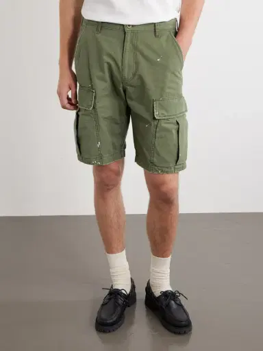 Cherry Los Angeles Camouflage Paint-splattered Cargo Straight-leg Shorts - Men | Thumbnail 3