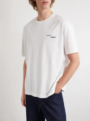 A.P.C. Fragment Logo-Print Cotton-Jersey T-Shirt - Men | Thumbnail 3 A.P.C. Fragment Logo-Print Cotton-Jersey T-Shirt - Men | Thumbnail 3