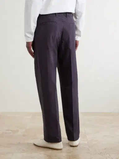 Auralee Drawstring Cotton Straight-Leg Trousers - Men | Thumbnail 4 Auralee Drawstring Cotton Straight-Leg Trousers - Men | Thumbnail 4