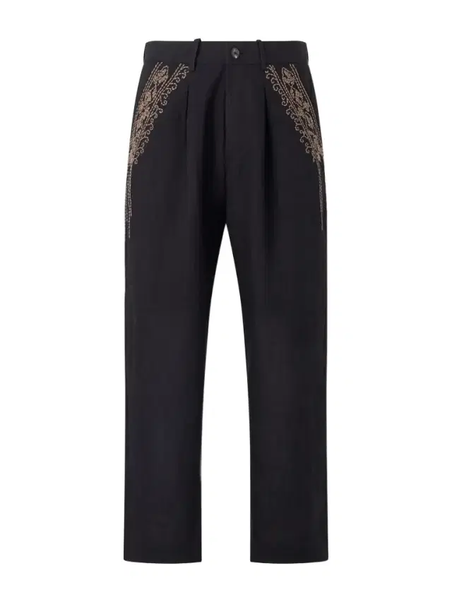Kartik Research Straight-Leg Zardozi Embroidered Pleated Linen Trousers - Men