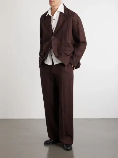 Kartik Research Rabari Embroidered Linen Suit Jacket - Men | Thumbnail 2 Kartik Research Rabari Embroidered Linen Suit Jacket - Men | Thumbnail 2