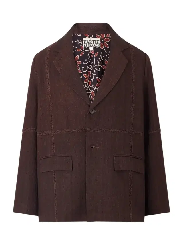 Rabari Embroidered Linen Suit Jacket - Men