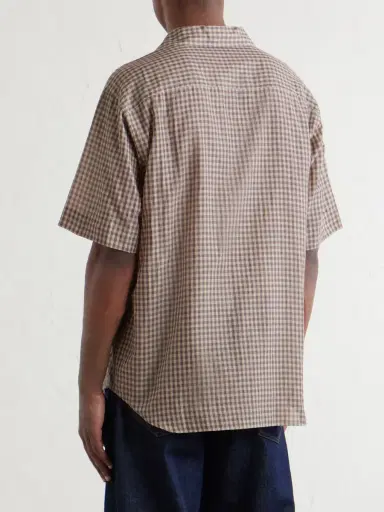 Auralee Camp-Collar Checked Cotton Shirt - Men | Thumbnail 4 Auralee Camp-Collar Checked Cotton Shirt - Men | Thumbnail 4