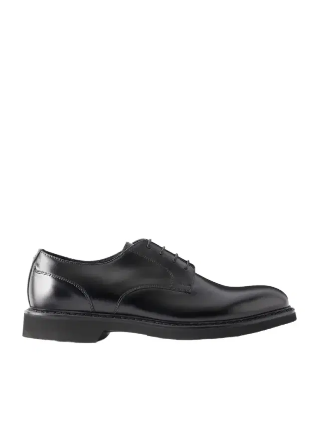 Leather Derby Shoes - Men