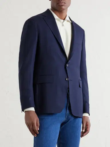 Canali Kei Wool-Basketweave Blazer - Men | Thumbnail 3