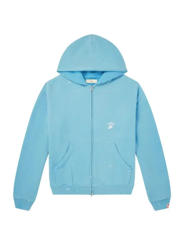 Cherry Los Angeles Logo-Embroidered Paint-Splattered Cotton-Jersey Zip-Up Hoodie - Men