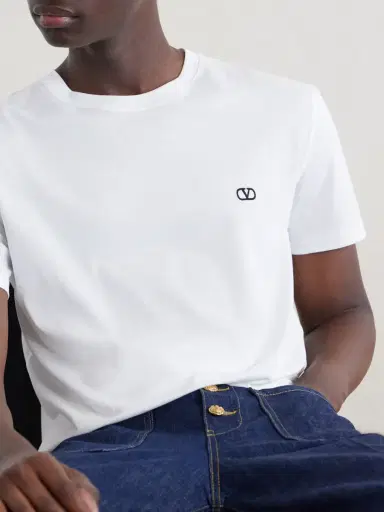 Valentino Garavani Logo-Embroidered Cotton-Jersey T-Shirt - Men | Thumbnail 5 Valentino Garavani Logo-Embroidered Cotton-Jersey T-Shirt - Men | Thumbnail 5
