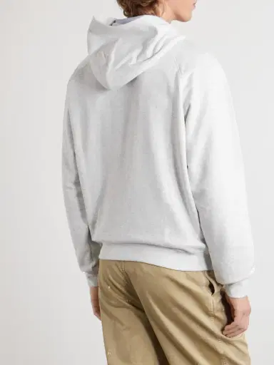A.P.C. Fragment Logo-Print Cotton-Jersey Hoodie - Men | Thumbnail 4