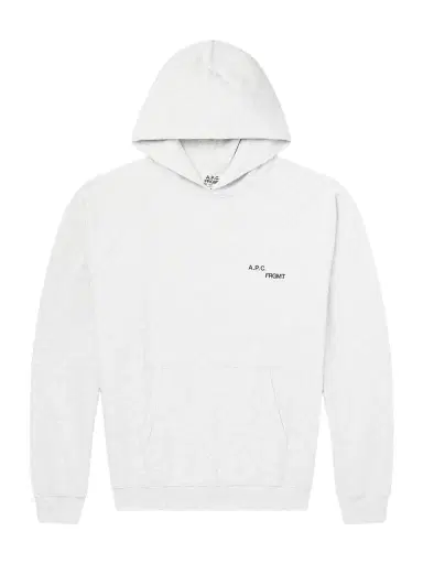 A.P.C. Fragment Logo-Print Cotton-Jersey Hoodie - Men | Thumbnail 1