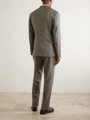 MR P. Double-Breasted Wool and Linen-Blend Suit Jacket - Men | Thumbnail 4