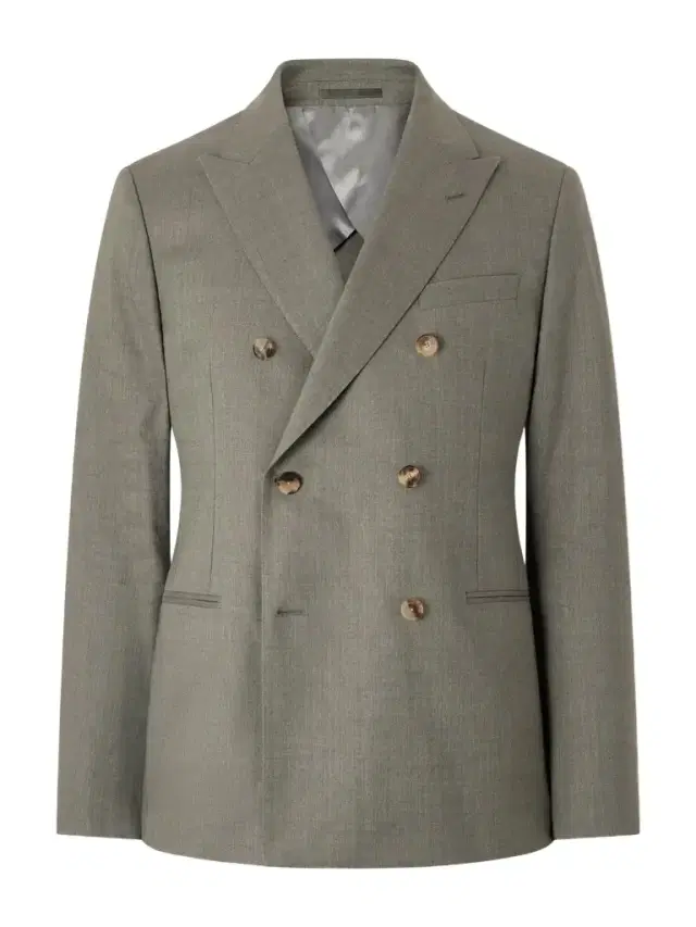 MR P. Double-Breasted Wool and Linen-Blend Suit Jacket - Men
