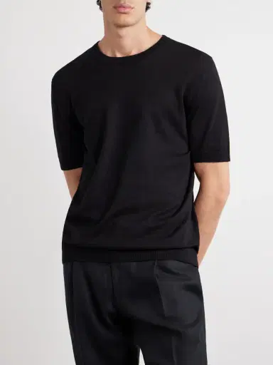 J. Mueser Knitted Linen and Cotton-Blend T-Shirt - Men | Thumbnail 3